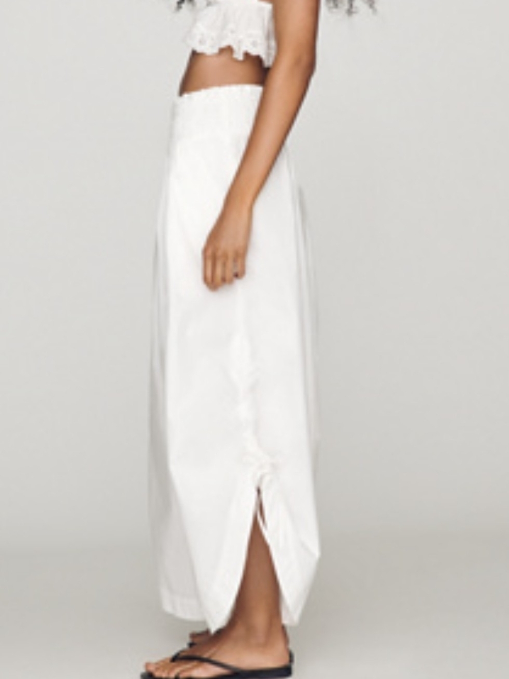 Anthropologie Ruched Parachute Pants Vanilla XS Tall NWT - Picture 3 of 5